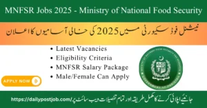 MNFSR Jobs 2025, Ministry of National Food Security