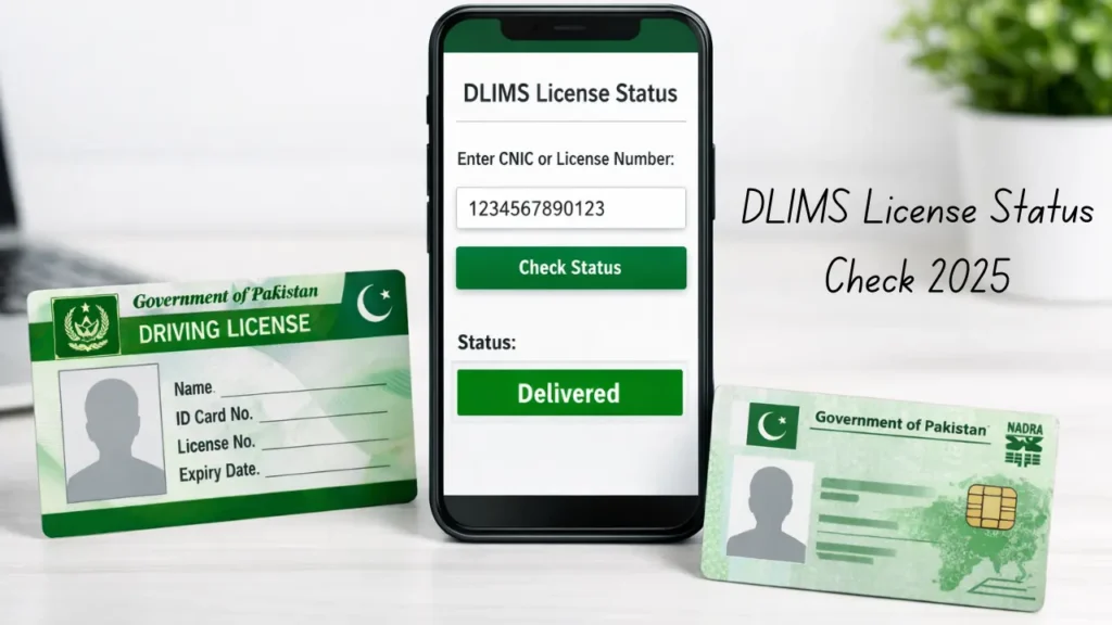 Check DLIMS license status online in Punjab by CNIC or license number