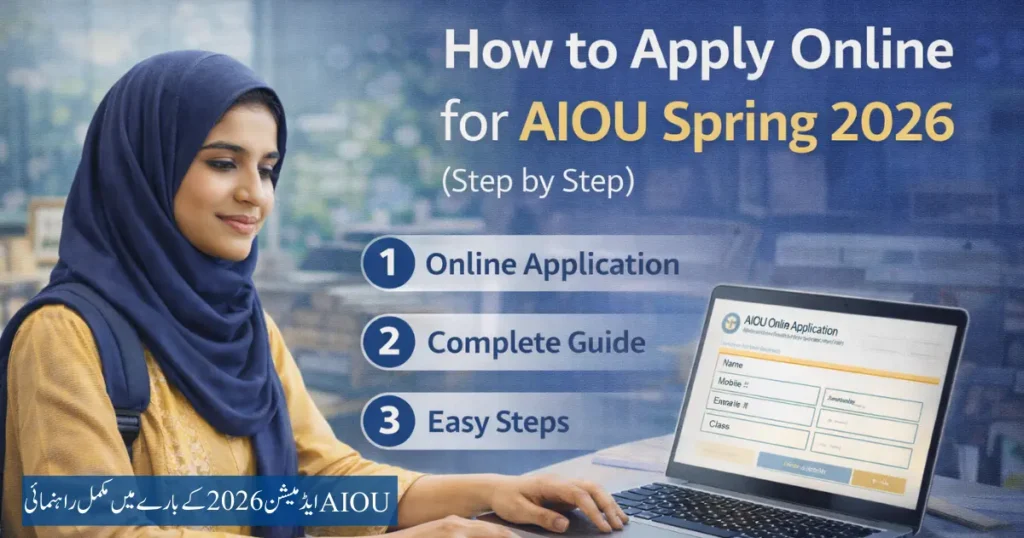 AIOU Online Apply Spring 2026 Step by Step Admission Guide