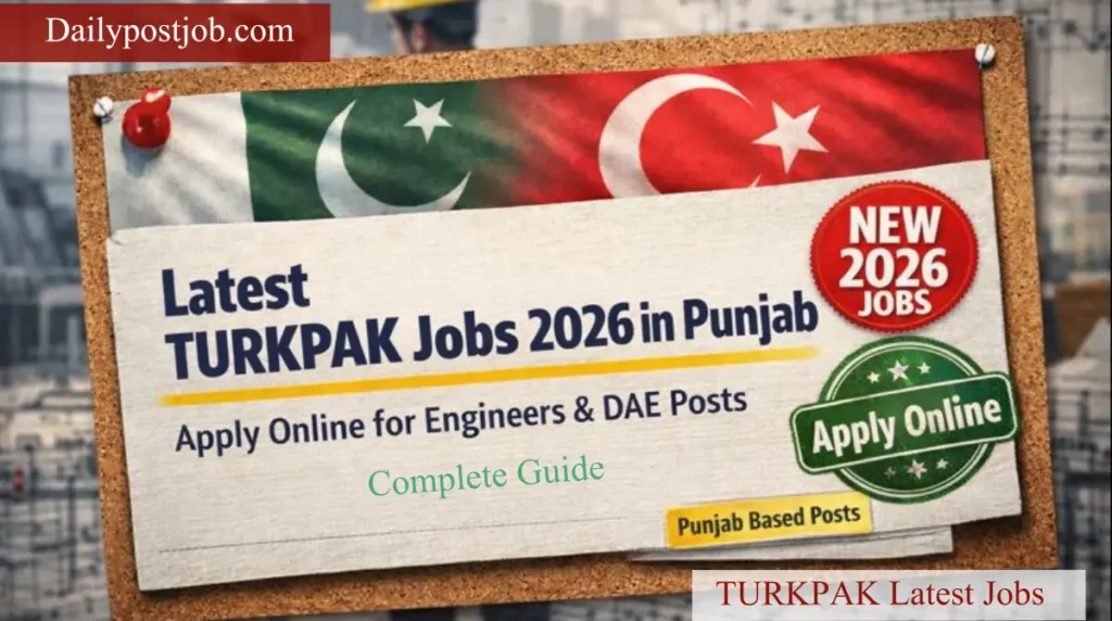 Latest TURKPAK Jobs 2026 in Punjab for Engineers and DAE holders