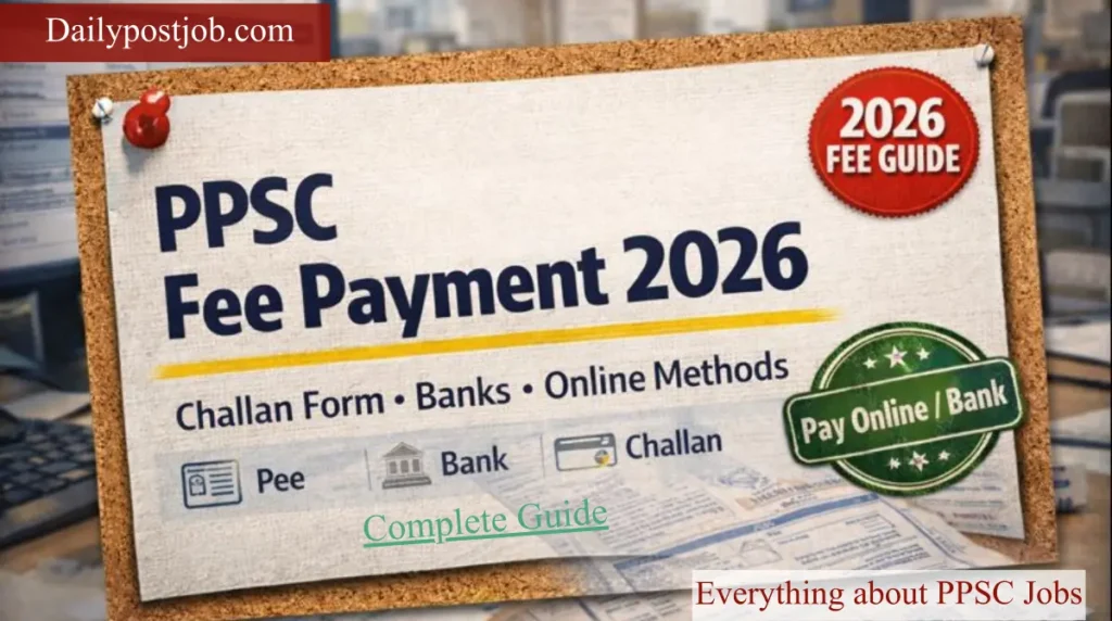 PPSC Challan Form 2026 fee payment guide
