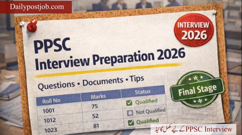 PPSC Interview Preparation 2026 document checklist