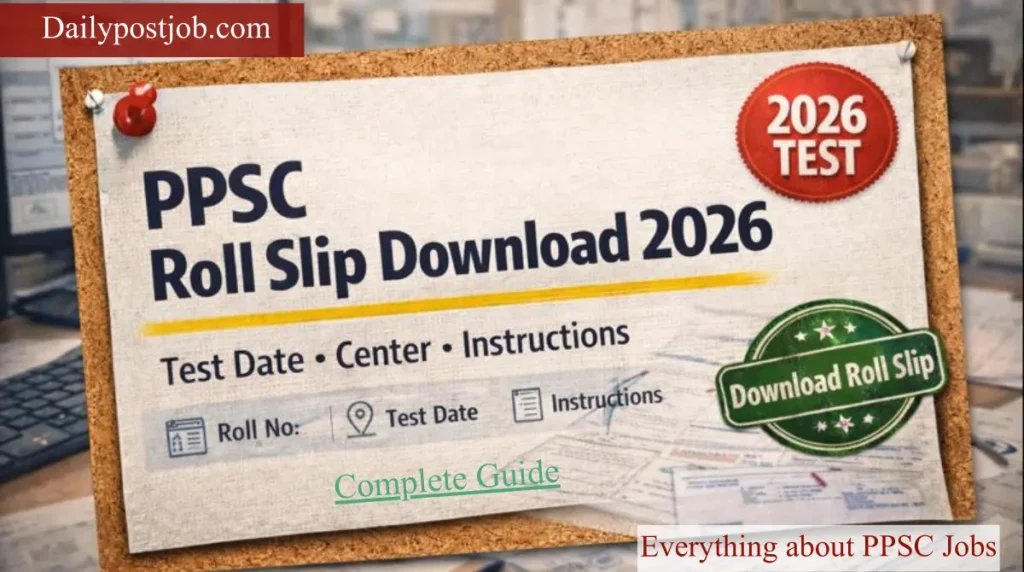 PPSC Roll Slip Download 2026 test date and center