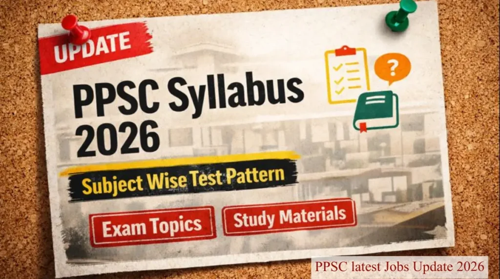 PPSC Syllabus 2026 subject wise test pattern