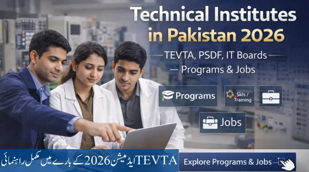 Technical institutes in Pakistan including TEVTA PSDF and IT boards programs and job outcomes