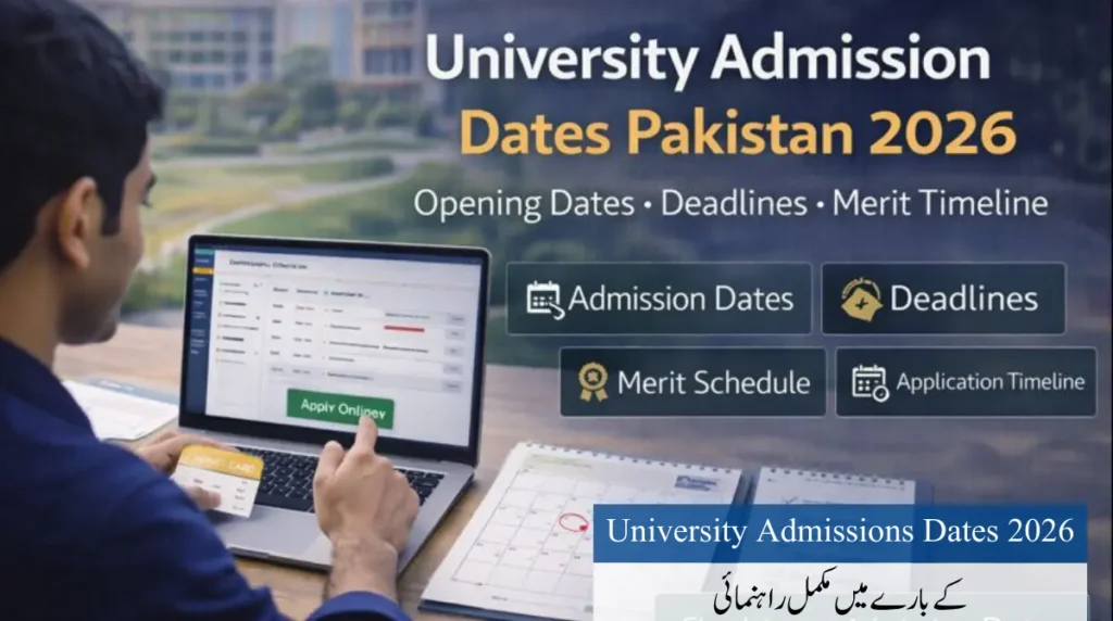 University Admission Dates Pakistan 2026 – Month-by-Month Calendar